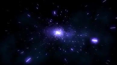 蓝色银河星空粒子特效logo动画片头视频的预览图